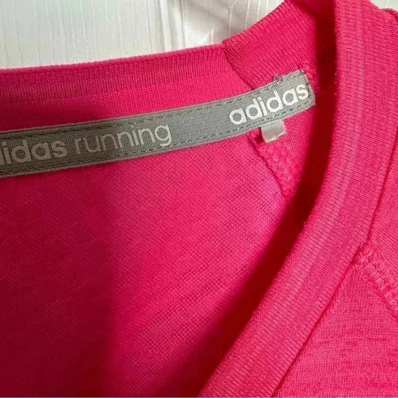 Adidas Supernova Shirt V-Neck Long Sleeved Pink &  Black Size Small - Picture 9 of 16